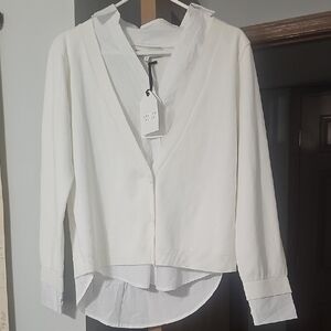 English Factory White Button Down Shirt